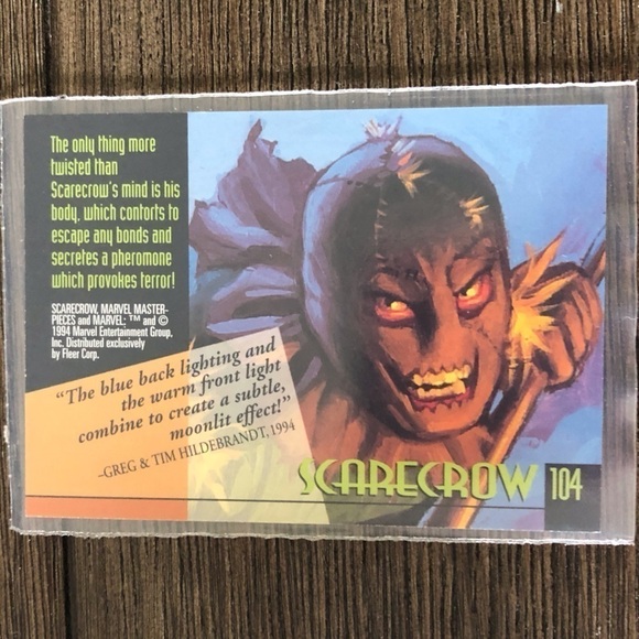 ’94 Marvel Masterpieces trading card: Scarecrow #104 - Picture 2 of 2